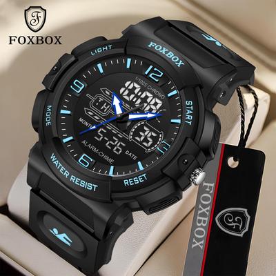 Новые мужские часы Cool Dual Display Мужские кварцевые часы Силиконовый ремешок Водонепроницаемые спортивные часы
