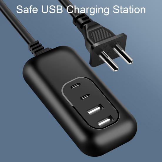 Многопортовое зарядное устройство USB, удлинитель Plug Play, компактный размер, широкая совместимая розетка для зарядной станции для телефона