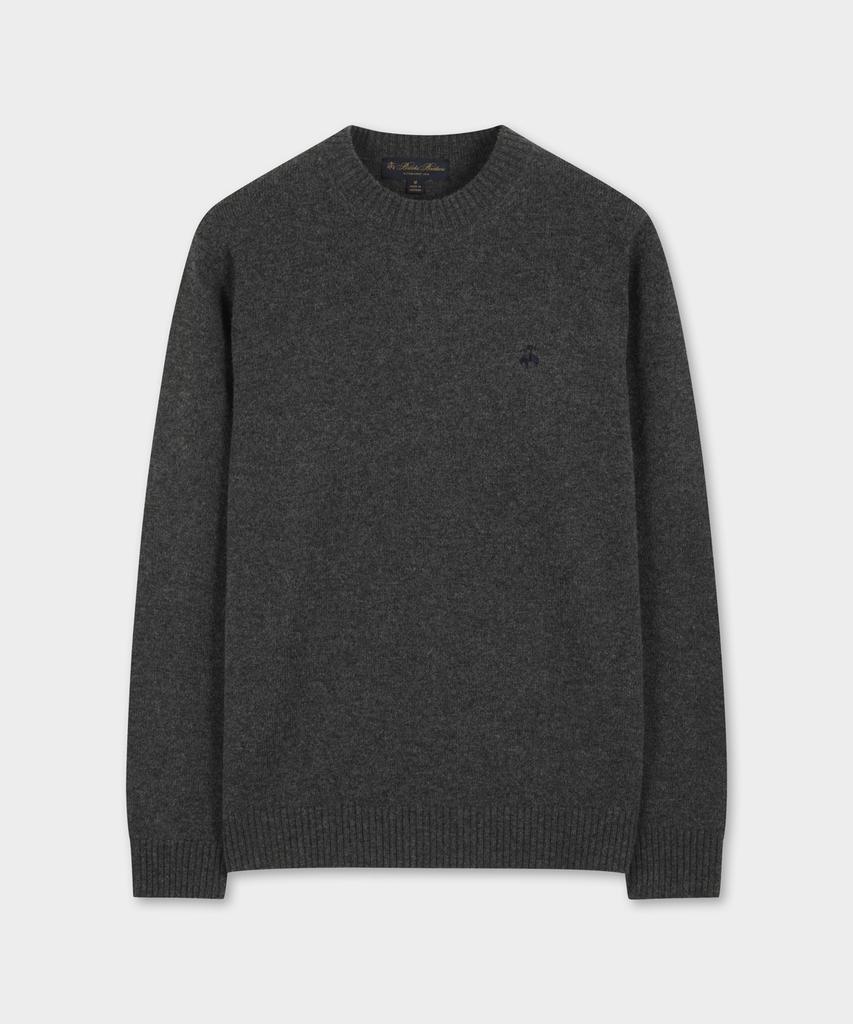 Свитер однотонный из шерсти и кашемира BROOKS BROTHERS (Древесный уголь) (Bbwrmbf402)