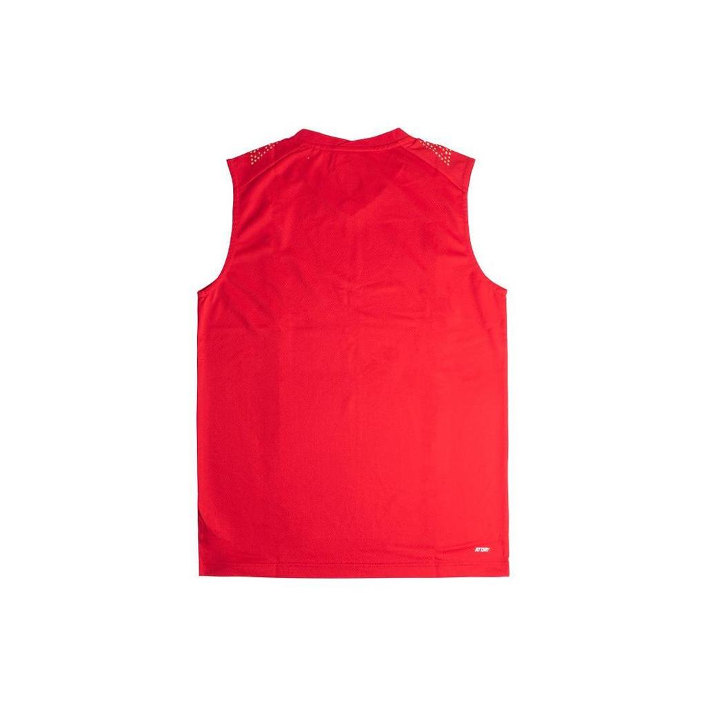 Мужские майки Li Ning Красные с V-образным вырезом Средняя прямая посадка AVSQ145-1