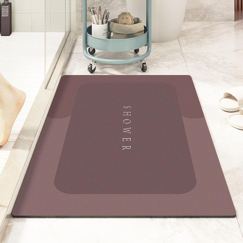 Впитывающий коврик для туалетной двери, нескользящий коврик, быстросохнущий, мягкий, диатомовый, грязевой, туалетный коврик для ванной комнаты, овальный