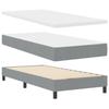 vidaXL Spring Bed with Light Grey Mattress 90x190 Cm In Fabric, vidaXL Light Grey Tufted Headboard 90 Cm In Fabric 3341076