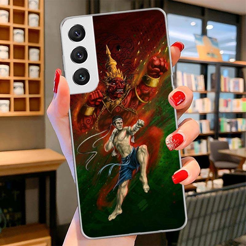 Muay Thai Fight Boxing Cover Phone Case For Samsung Galaxy S26 S25 Edge S24 Ultra S23 S22 Plus S21 S20 FE Soft Fundas Shell Gala