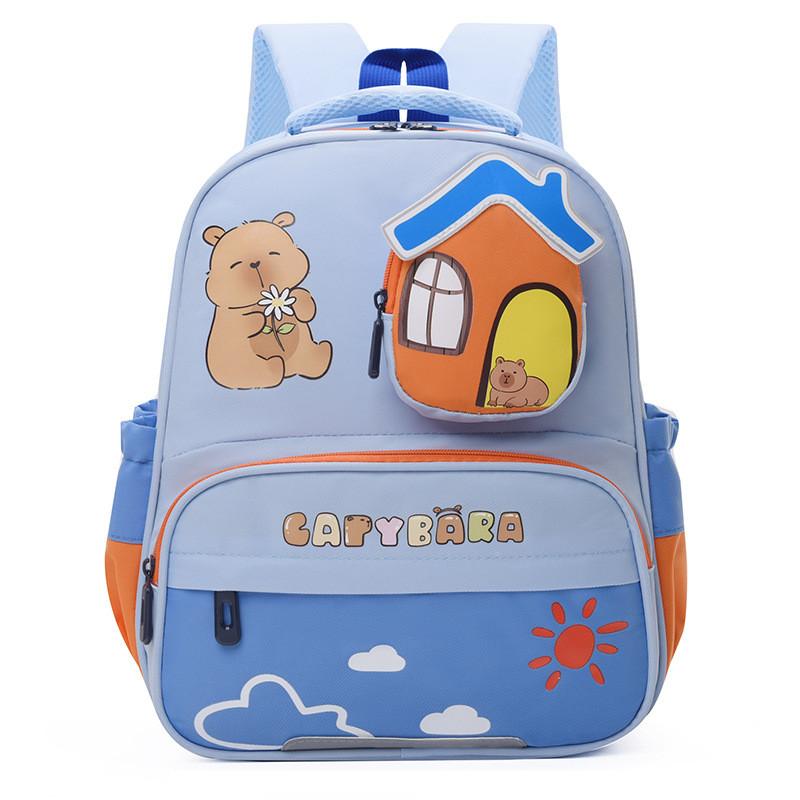 Charming Cartoon Versatile Backpack For Young Kids In Soft Pastel Variants Color