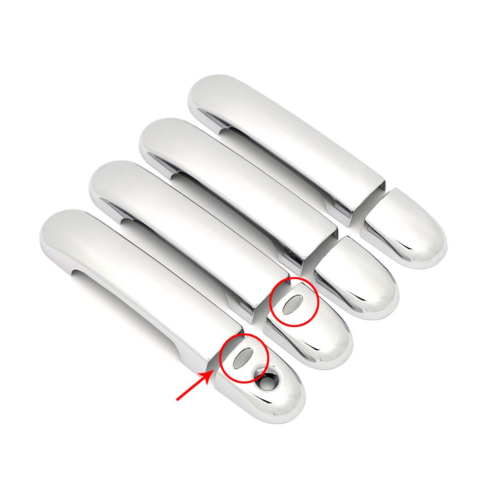 Для Nissan March Micra K12 Grand Livina L10 Note Versa Tiida C11 Latio Cube из углеродного волокна, модифицированная хромированная крышка дверной ручки