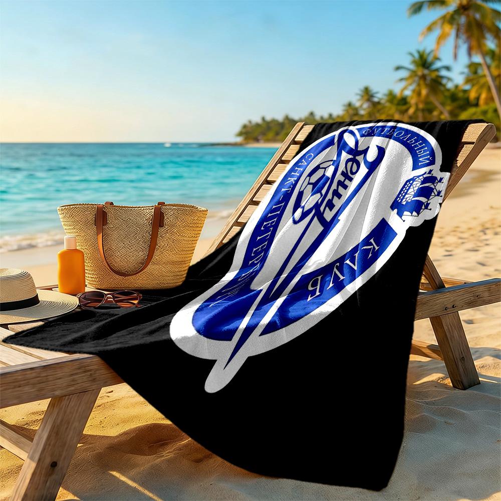 Blue Fc Zenit Saint Petersburg Beach Towel Soft Durable Quick-Dry Comfortable Lightweight