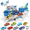 Aircraft Vehicle Toys Fun Educational Simulation Transport Cargo Airplane Car Toy Play Set for 3 To