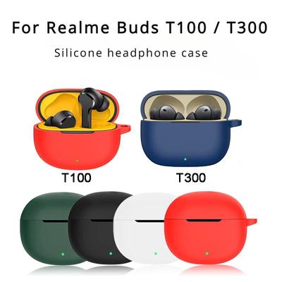 Защитный чехол для наушников Oppo Realme Buds T100/T300, силиконовый чехол, одноцветный силиконовый чехол для Oppo Realme Buds