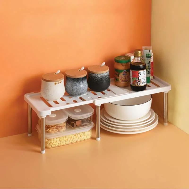 Многофункциональная выдвижная полка под раковиной, подставка для посуды, полка для приправ, полка для хранения кухонных принадлежностей, полка для обуви из нержавеющей стали