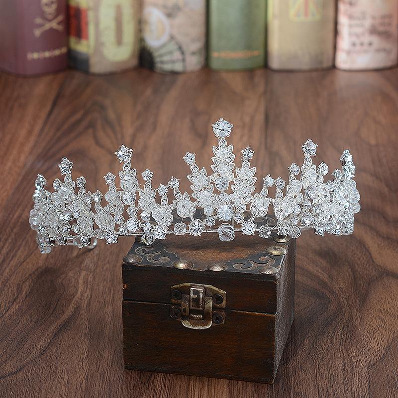 Новые свадебные украшения, простая корона ручной работы из бисера, жемчужная тиара, свадебное платье, аксессуары для волос для женщин