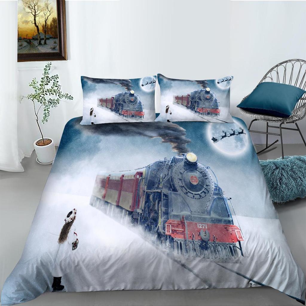 Комплект постельного белья с 3D рождественским принтом, домашнее постельное белье, уникальный дизайн, покрывала, роскошный комплект постельного белья, подарок