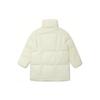 Levis FW22 Solid Color Stand Collar Mid-Length Down Jacket Women Outerwear Off-White A5179-0001
