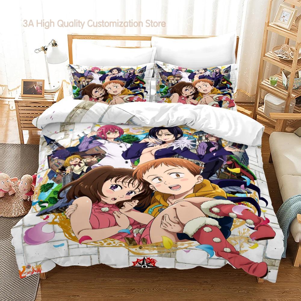 The Seven Deadly Sins Bedding Set Single Twin Full Queen King Size Anime Bed Set Aldult Boy Bedroom Duvetcover Sets 3D Print 014