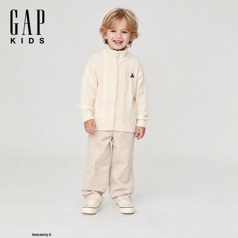Gap Кардиган для мальчиков ясельного возраста с косами и воротником-стойкой