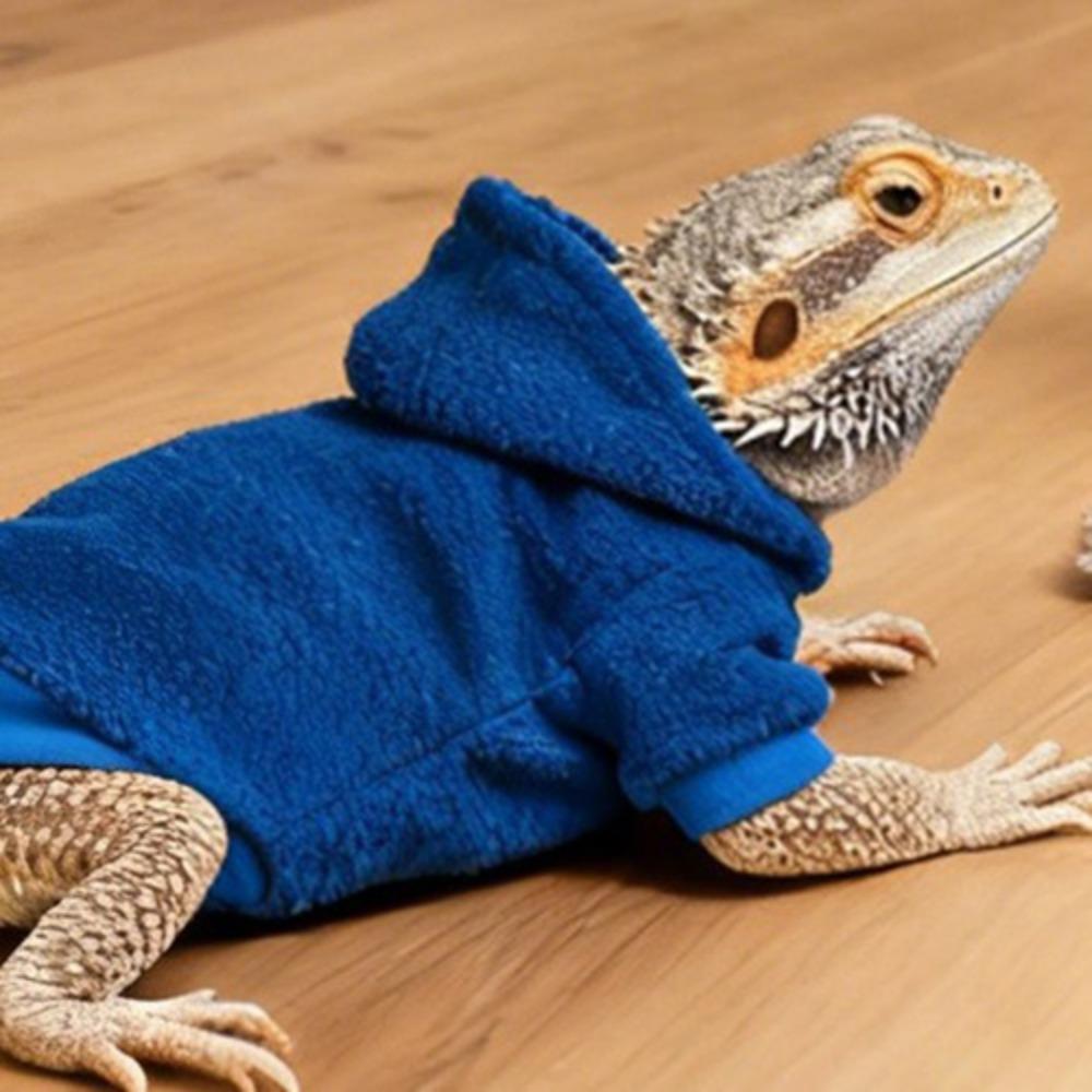 Warm Reptile Hoodies Handmade Bearded Dragon Hoodies Cute Lizards Clothes Photo Outfit