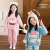 LUSON Okids Зимний плюшевый комплект для девочек из кораллового флиса