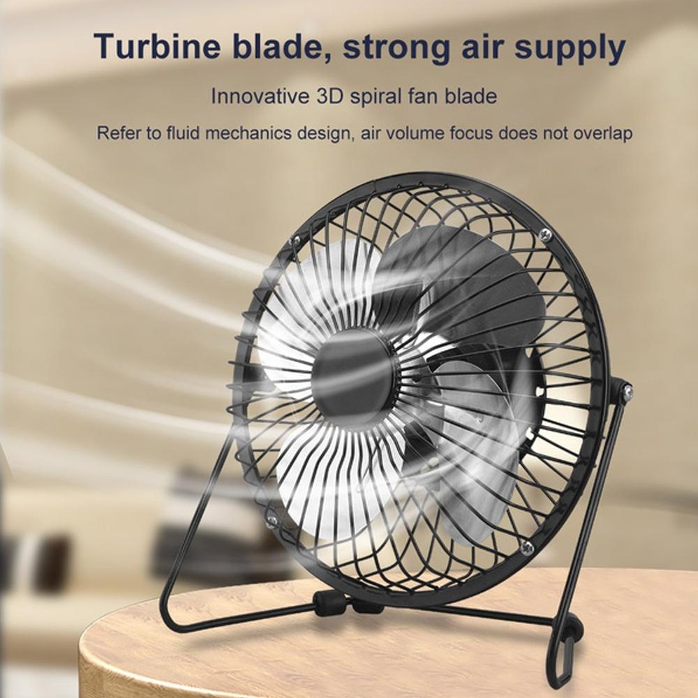 Newest 4 Inch Mini USB Desk Fan Small Quiet Personal Cooler USB Powered Portable Table Fan 360 Degree Rotatable