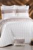 Цвета Стеганое двуспальное покрывало 4шт, Покрывало 250х260, Наволочка 50х70, Микрохлопок, Кремовый Капучино 