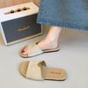 Internet celebrity soft flat-bottomed Boken slippers women's 2025 summer new soft leather women's shoes non-slip versatile casual one-word slippers