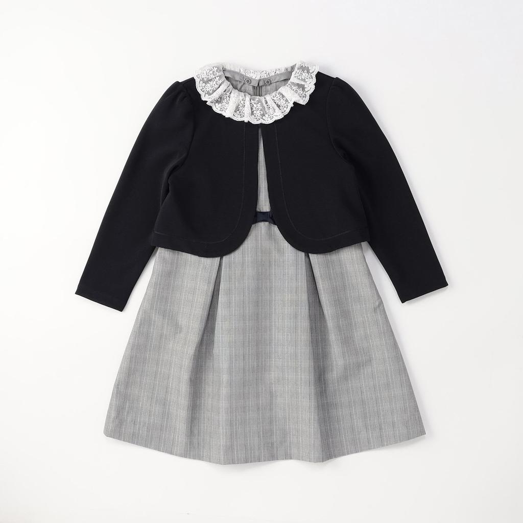 Comme Ca Ism Lace Collar Dress and Bolero Set Size 120cm (Sizes 110-130cm) 98-07OM03-205 Navy,