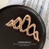 Elegant Geometric Wave Metal Gold Silver Hair Claw Clip For Women Accessories Large Punk Crab Jaw Clamps Hairgrip Headdress 2023