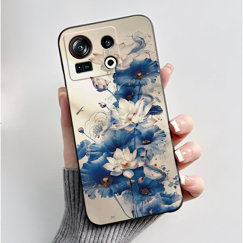 Чехол для ZTE Nubia Z40S Pro Чехол Эстетичный Роскошный Милый Крутой Мальчик Девочка Чехол Черный Матовый Мягкий ТПУ Силикон Ударопрочный Чехол для Телефона