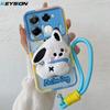 KEYSION Cute 3D Cartoon Plush Case for Infinix Note 40 Pro+ 5G Lanyard Silicone Shockproof Phone Cover for Infinix Note 40 5G