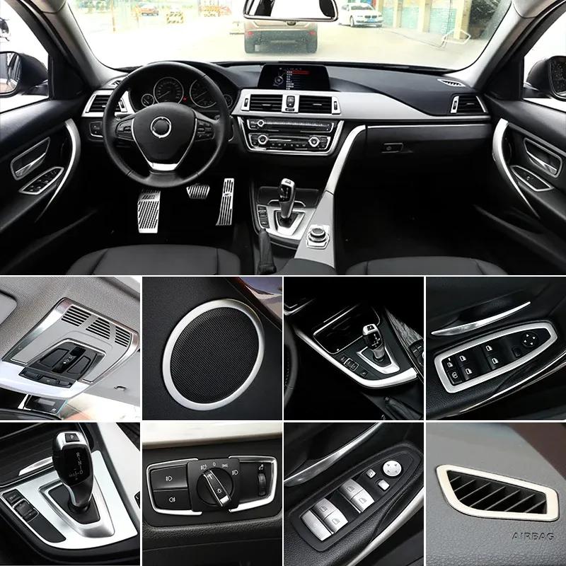 Accessories For BMW 3 4 Series 3GT F30 F32 F34 Car Inner Door Audio Speaker Gearshift Panel Door Armrest Reading Light Cover Tr