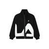 Fila FW22 Logo Print Fleece Zip-Up Jacket Unisex Jacket Black F51U248926F-BK
