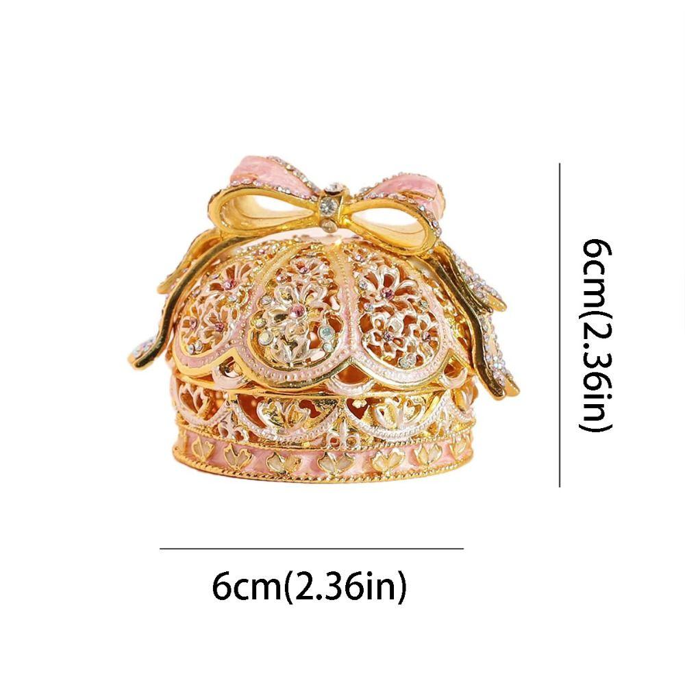 Desktop Design Enamel Color Crown Mini Size Ring Holder Creative Gift Box Room Decorations