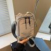 Mini Canvas Bag Women's Simple Casual Lightweight Mobile Phone Small Square Bag Drawstring Bundle One Shoulder Crossbody Bag KTB