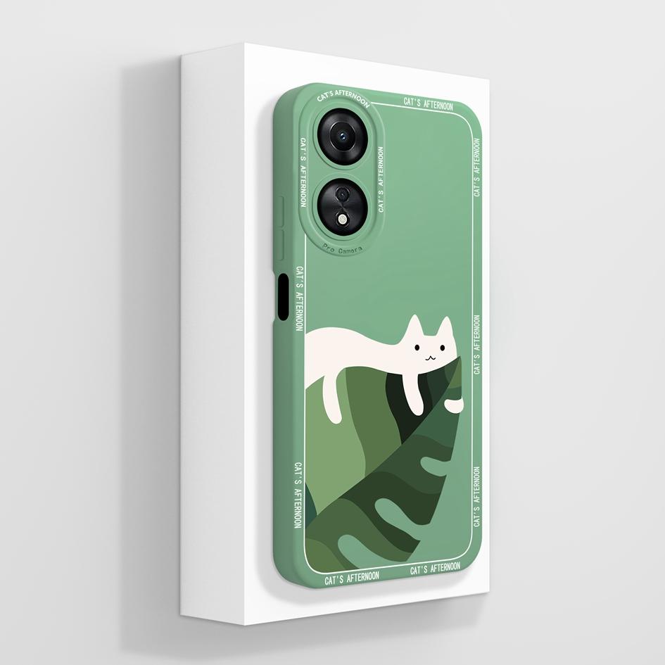 Для Oppo A58 A78 4G 5G чехол Роскошный модный противоударный противоударный противоударный квадратный матовый мягкий жидкий силиконовый протектор экрана для бамперов Oppo