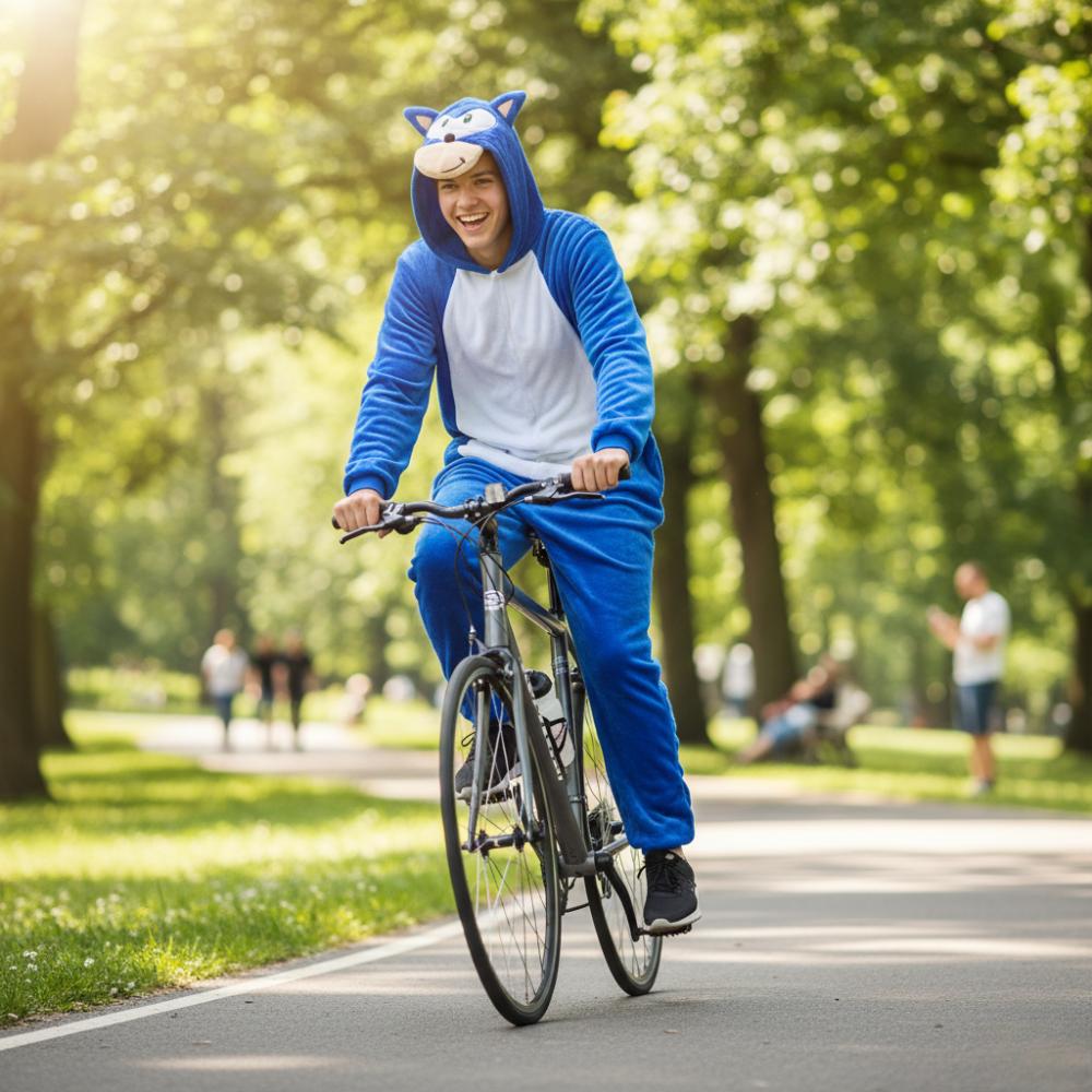 Men's kigurumi onesie pajamas one-piece jumpsuit sonic costume Onesie Costume A103 - M