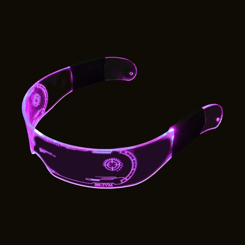 Colorful Goggles Luminous Festival Performance Props Cool LED Glasses  for Music Bar KTV