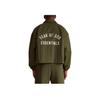 Fear of God Essentials Textured Nylon Trucker Jacket Military Men Outerwear Green 202BT246385F