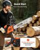 VEVOR Gas Powered Chainsaw 508 & 558.8 mm 62CC 2.7kW 2 Stroke Engine Saw, for Wood Cutting, Tree Trimming & Land Clearing
