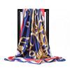 Women Fashion Square Vintage Print Satin Neckerchief Sun-Proof Scarf Scarves Shawl High Quality 1PC 90*90cm