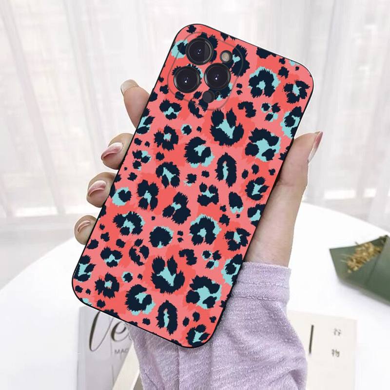 FHNBLJ Модный чехол для телефона с леопардовым принтом для iPhone 14 11 12 13 Mini Pro Max 8 7 6 6S Plus X SE 2020 XR XS Funda Case