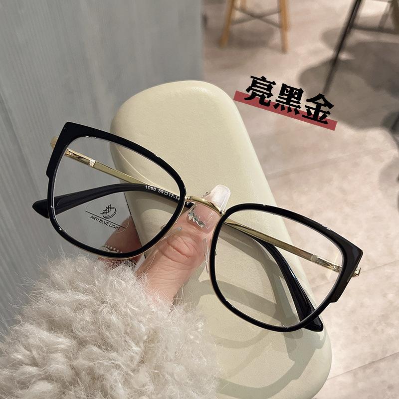 New Style Glass Frames For Women Cat Eye Blue Light Blocking Man Glasses Material Eyeglass Frames