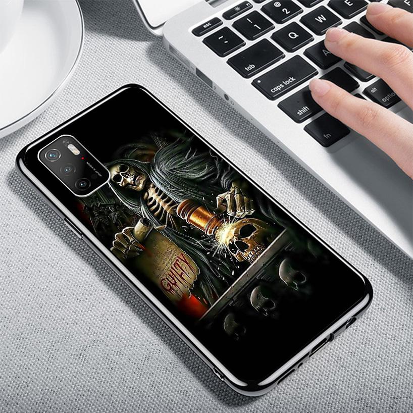Reaper Skull Skeleton Gun Cover Phone Case For Xiaomi Poco F7 Ultra X7 X6 X5 Pro M7 Redmi 15C 15 13C 13 12C 12 10C 10 9A 9C 9T 9