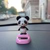 Автомобильное украшение на солнечной батарее, панда на приборную панель, кивающая игрушка, украшение салона автомобиля с качающейся головой, милый аксессуар для приборной панели автомобиля, забавный подарок для автомобиля