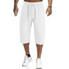 Pants Men's Summer Loose Linen Thin Cropped Pants Men's Straight Leg Pants