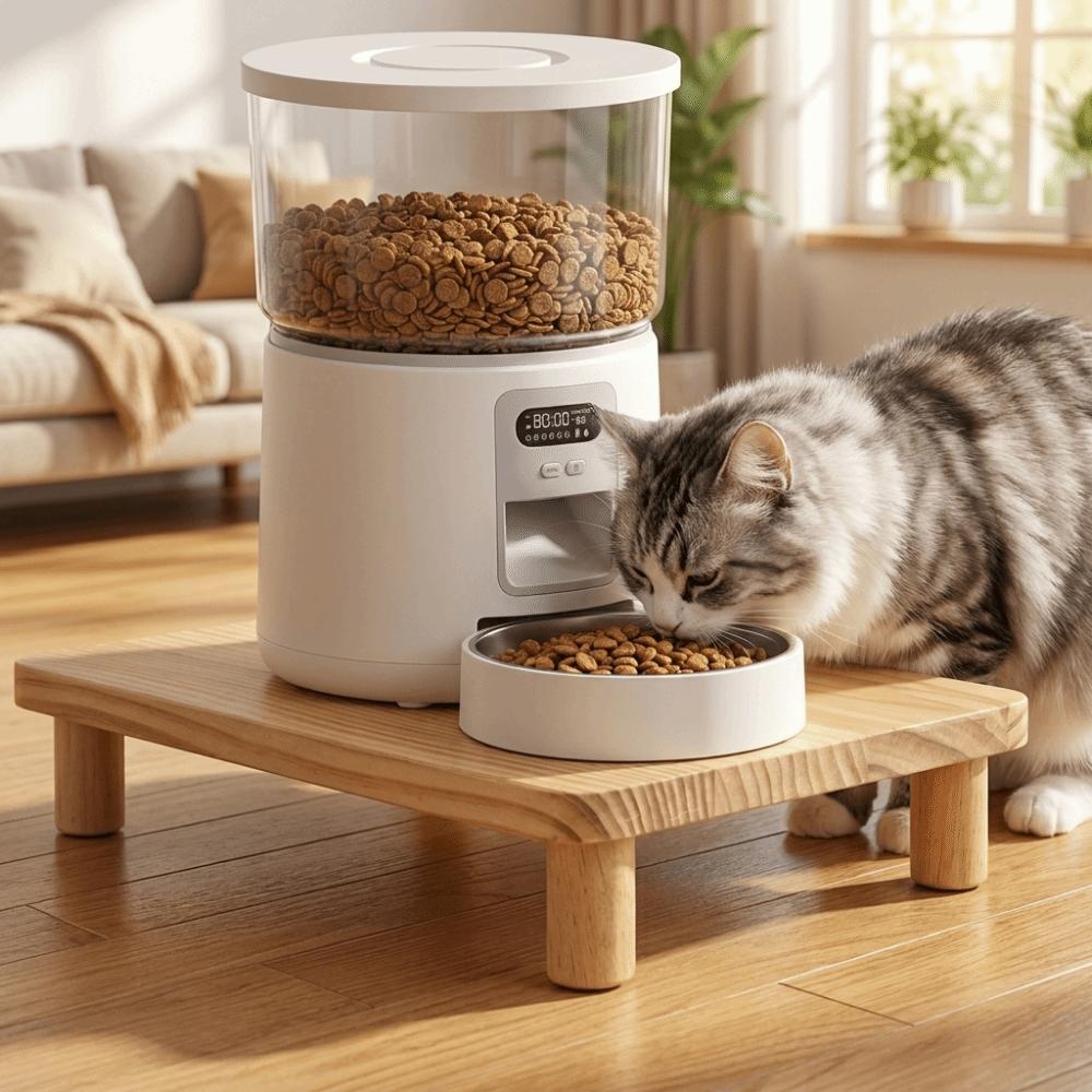 Wooden Raised Feeder Stand Detachable Raised Cat Bowl Stand Practical Pet Feeder Stand Home Use