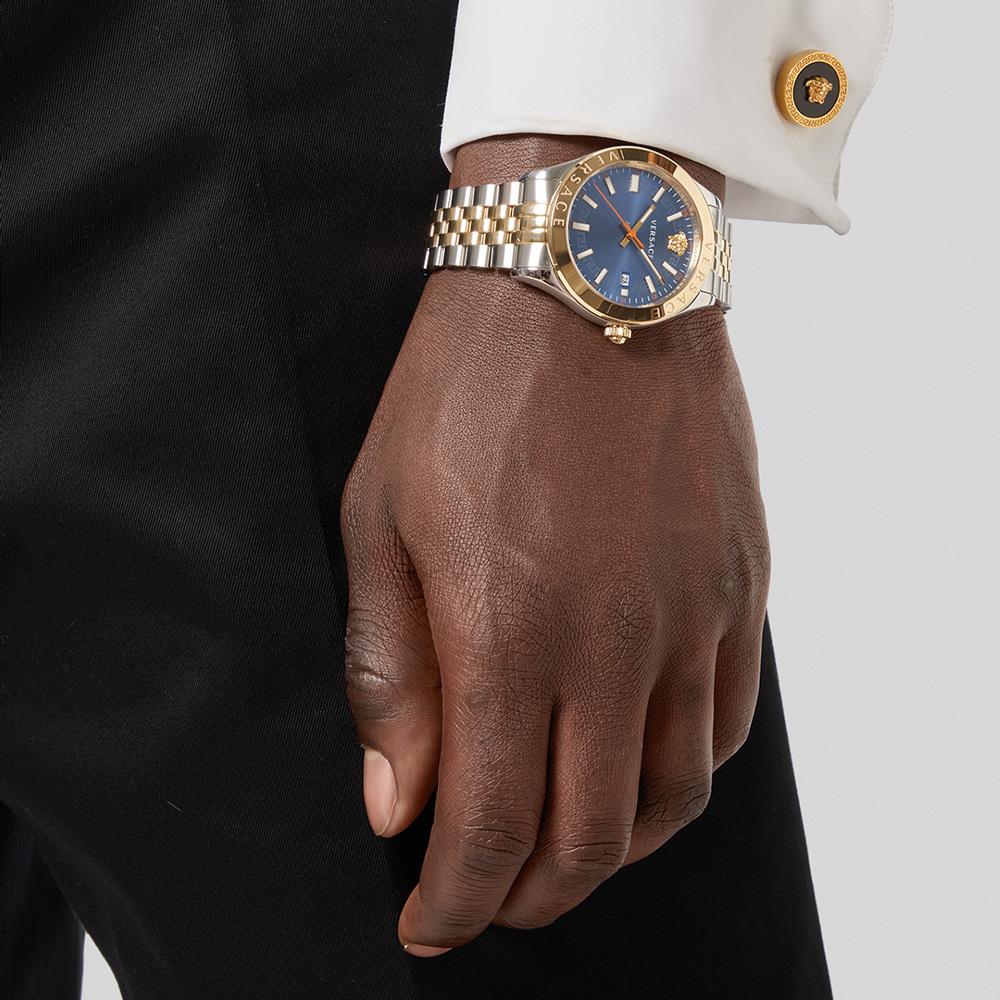 Versace Hellenyium VEVK00520 Men's Watch Blue Dial Gold & Silver Stainless Steel Quartz