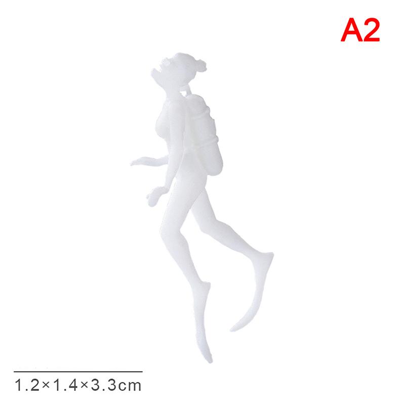 Unpainted Mini Ocean Diver Figurine - Underwater Decoration for Fish Tanks/Models