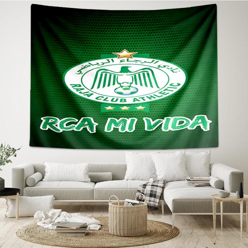 Raja Club Athletic Crest Tapestry Room Decoration Wall Hanging for Living Room Bedroom, dormitory, Birthday and Christmas gifts