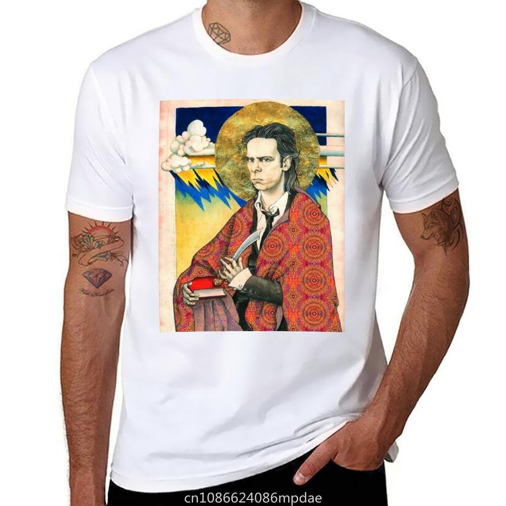 Nick Cave illustration T-Shirt tops funnys black t-shirts for men
