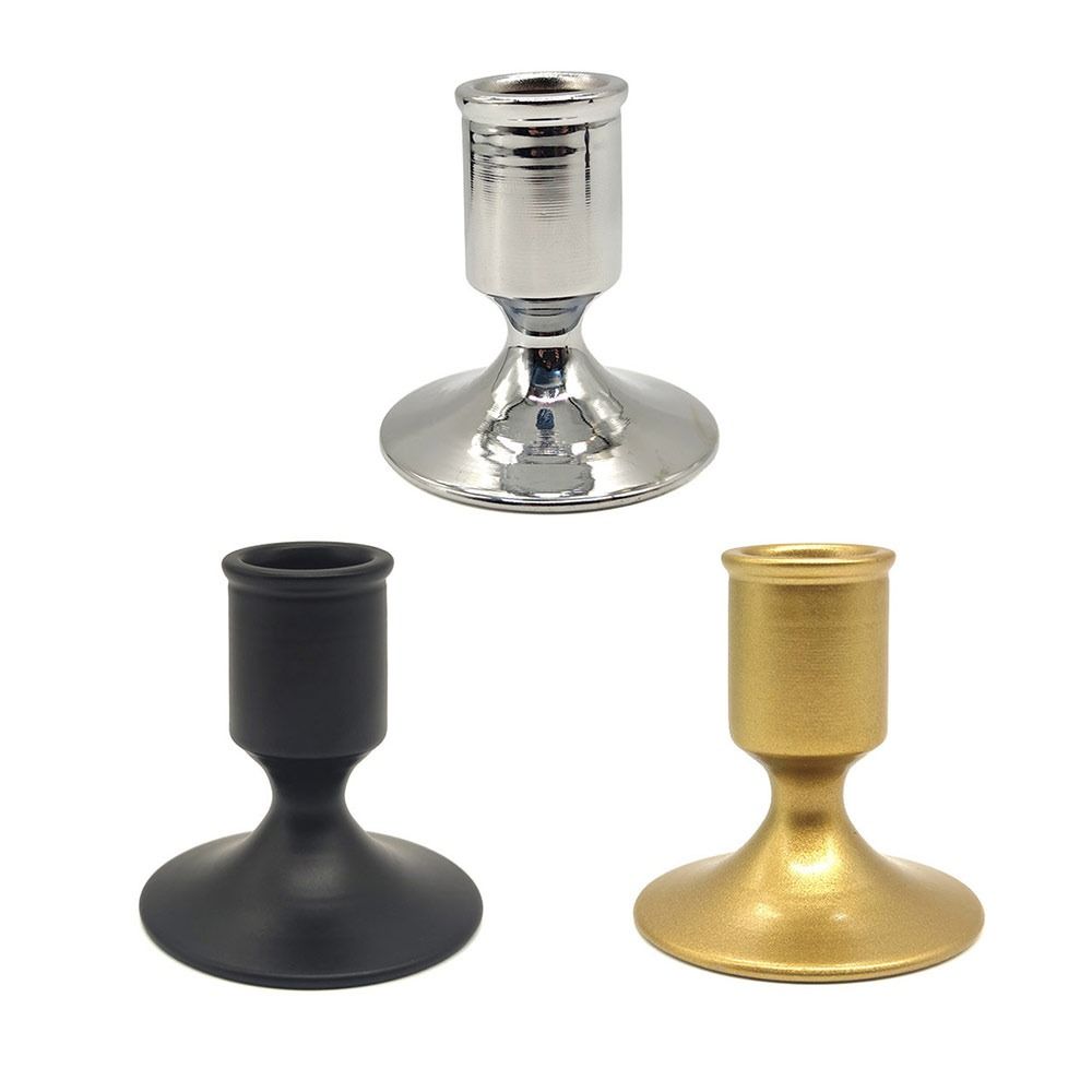 Metal Taper Candlestick Holders Gold Silver Candle Stands Elegant Candle Holder  Home Decoration