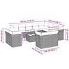 13 Piece Garden Sofa Set with Cushions Light Grey Poly Rattan