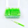 60 Pcs Push-pull Toothpicks I-shape Toothbrush PE Oral Cleaning Tools  Oral Cleaning